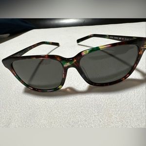 Costa May Women's Shiny Abalone Frame Grey Polarized Lens Sunglasses 57MM